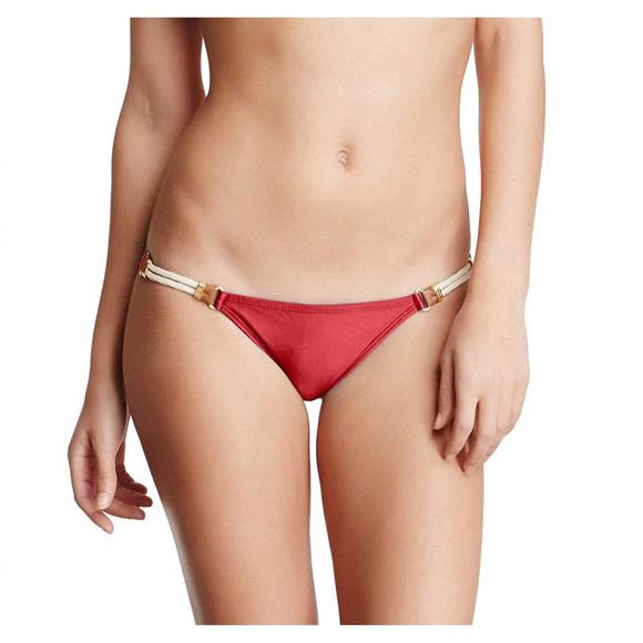 Vix Swim New Vix Cozumel Full Cut White Side Strap Bikini Bottom In